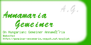 annamaria gemeiner business card